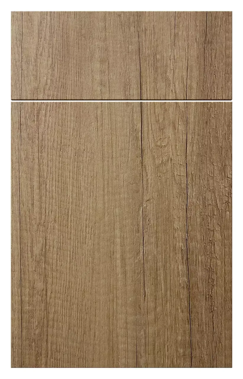 Flat-panel cabinet door sample in a natural finish