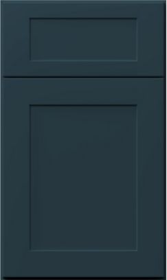 Shaker cabinet door in dark green
