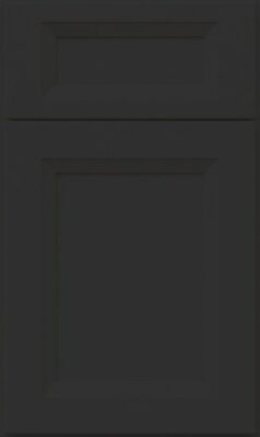 Transitional cabinet door in black
