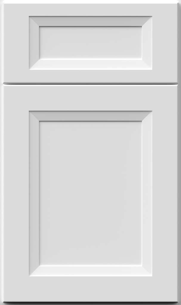 Transitional cabinet door sample in a gray finish