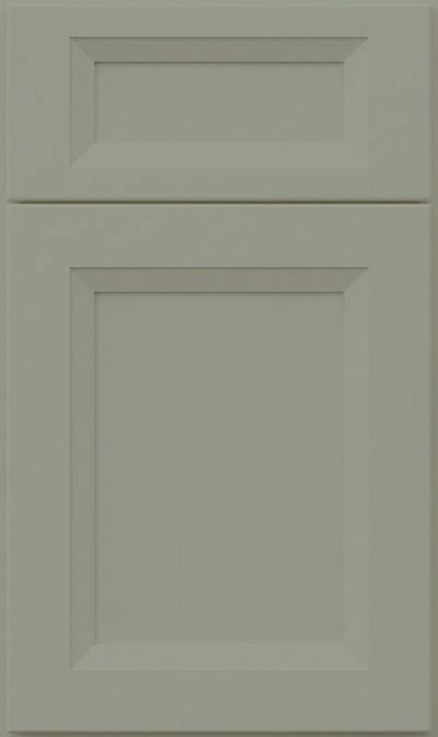 Transitional cabinet door in green
