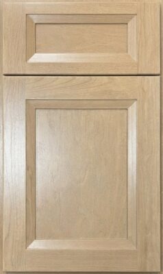 Transitional cabinet door in natural stain