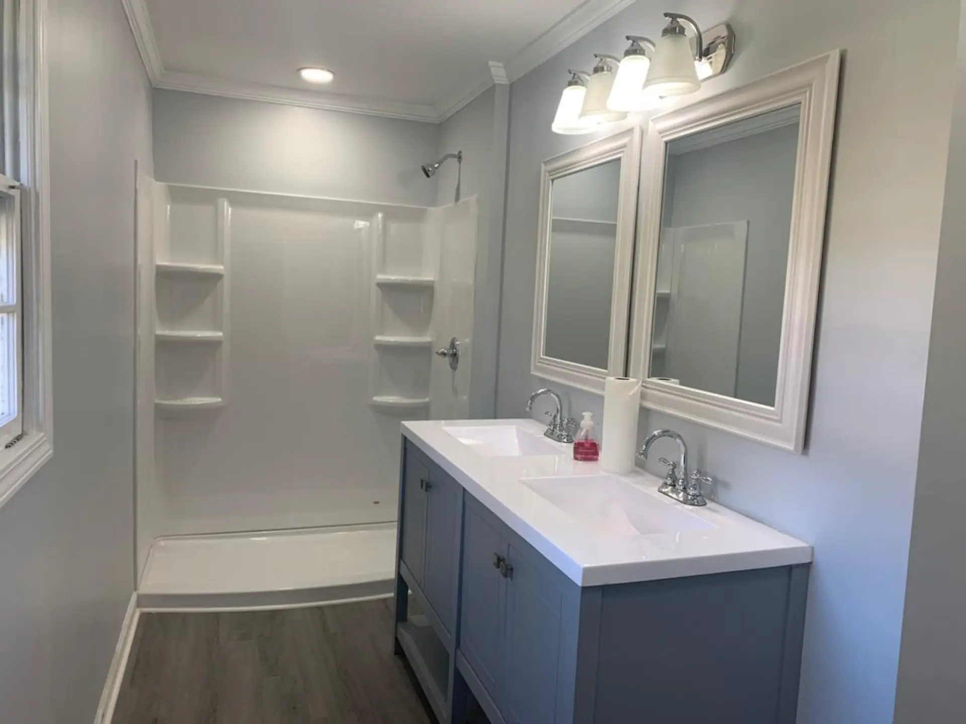 East Cobb guest bathroom vanity mirror update