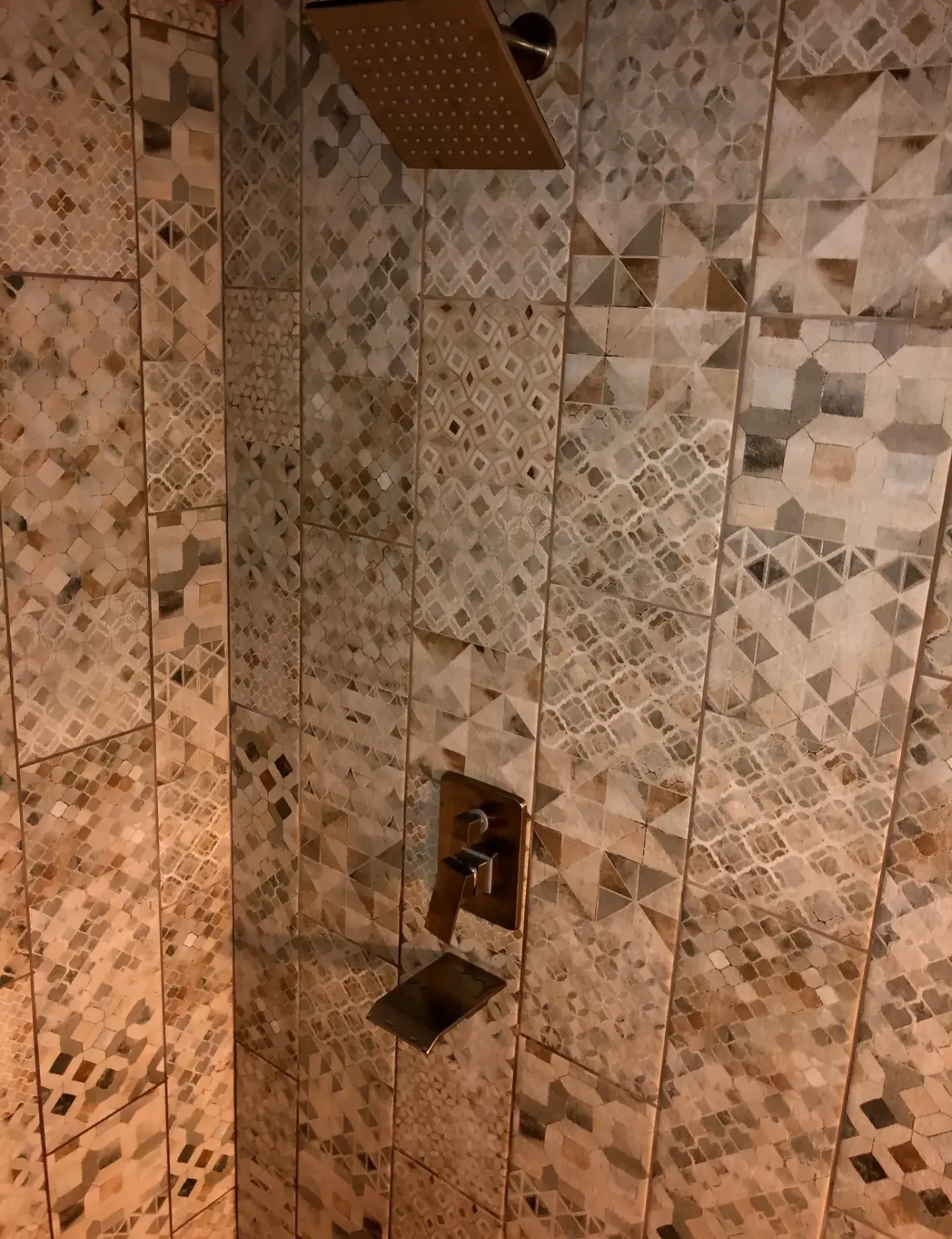 Roswell rain shower head installation luxury plumbing