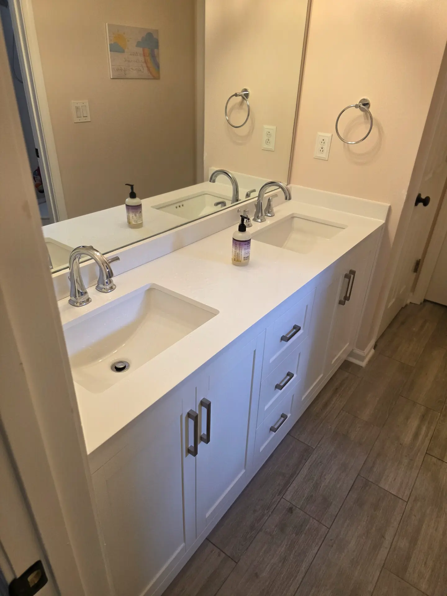 Sandy Springs completed double vanity installation